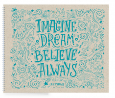 Imagine. Dream. Believe. Always. Скетчпад (230х180мм, офсет 160 гр., 40 страниц, евроспираль) - Скетчбуки - Эксмо - 9785040888207
