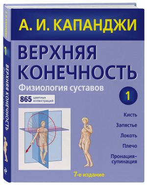 Верхняя конечность Физиология суставов | Капанджи - Цветные иллюстрированные медицинские атласы - Эксмо - 9785041137380