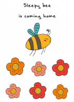 Блокнот для записей "Sleepy bee is coming home" (А6) | 
 - Блокноты Like - Эксмо - 9785699882328