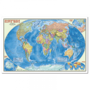 Политическая карта мира - Настенные карты - Геодом - 9785906964496
