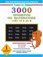 3000 примеров по математике 1 класс Счёт от 1 до 5 | Узорова Нефедова - Как научиться быстро считать - АСТ - 9785170812288