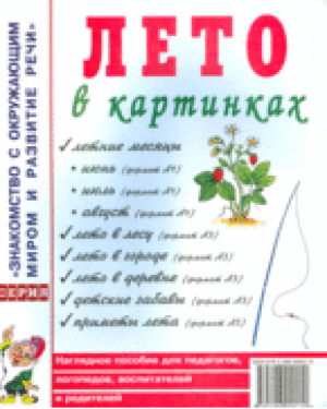 Лето в картинках Наглядное пособие для педагогов, логопедов, воспитателей и родителей - Знакомство с окружающим миром и развитие речи - Гном - 9785907129702